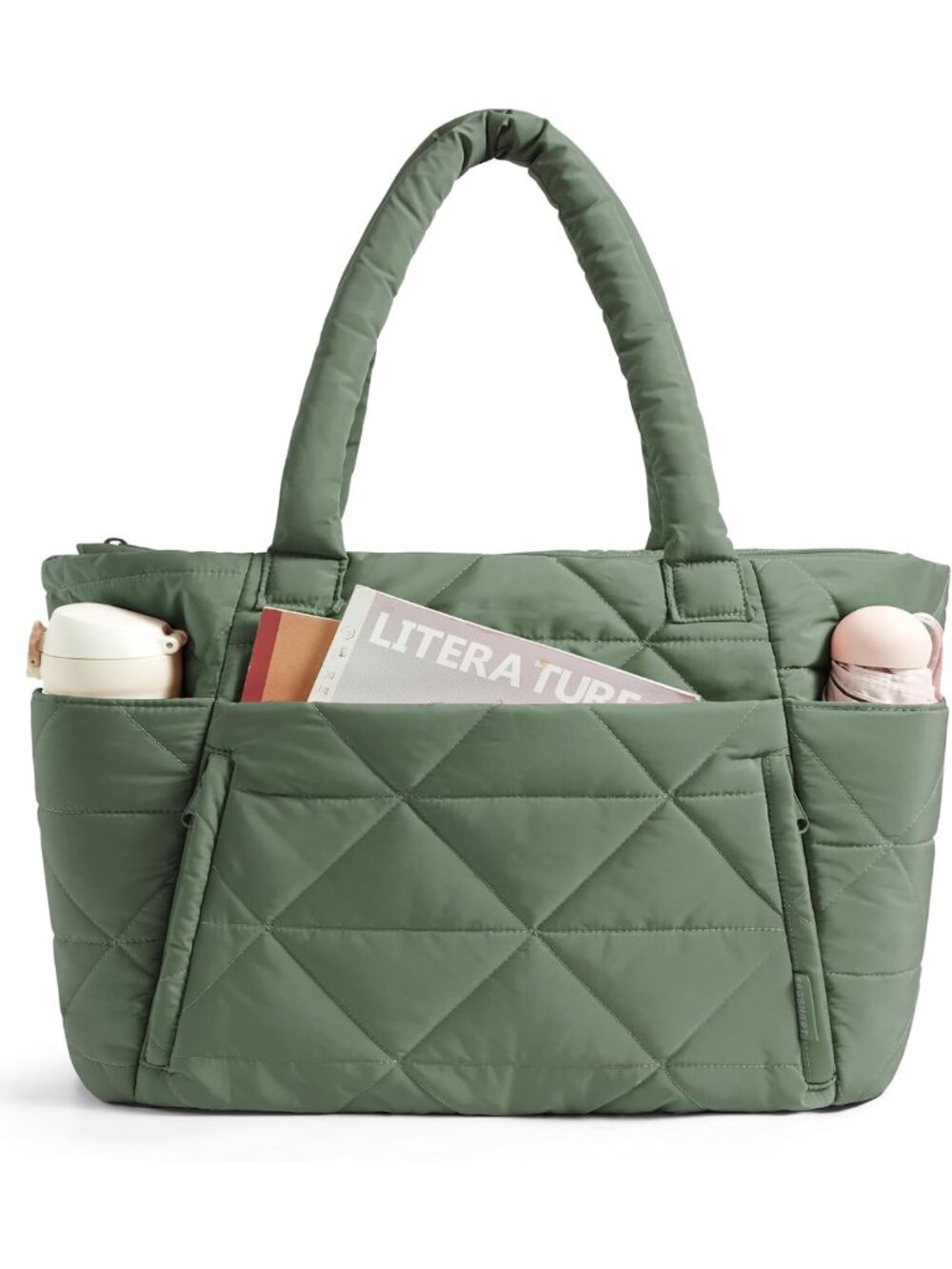 Stylish Large Puffer Tote Bag for Women | Versatile Work & Travel Shoulder Bag